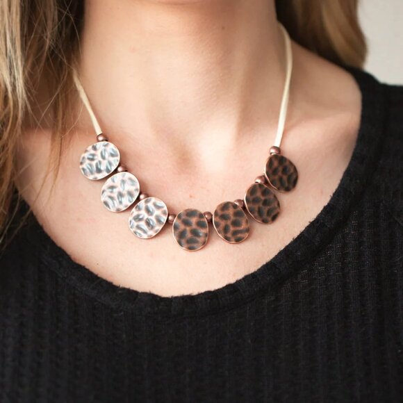 paparazzi Jewelry - Paparazzi Jewelry Accessories - Turn Me Loose - Copper Necklace - Vintage